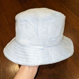 NWOT - XS/S - Aritzia - TNA Terry Cloth Bucket Hat in Light Blue